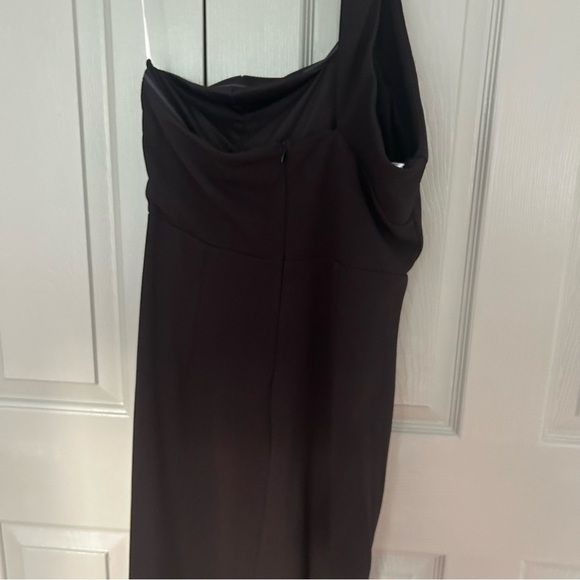 NWT Lulus Your Majesty One Shoulder Mermaid Maxi Black Formal Cocktail Dress. - Picture 10 of 10